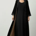 Velvet Guipure Abaya