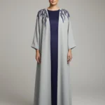 Abaya with purple pearls