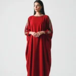 Farasha style dress with slitted sleeves with cuffs