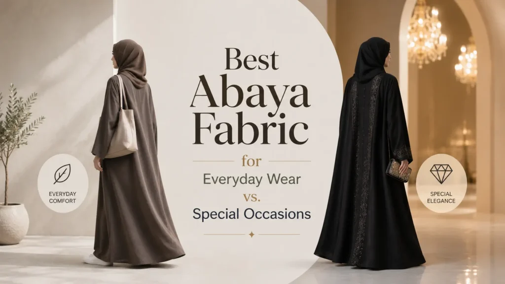 Best Abaya Fabric for Everyday Wear vs. Special Occasions