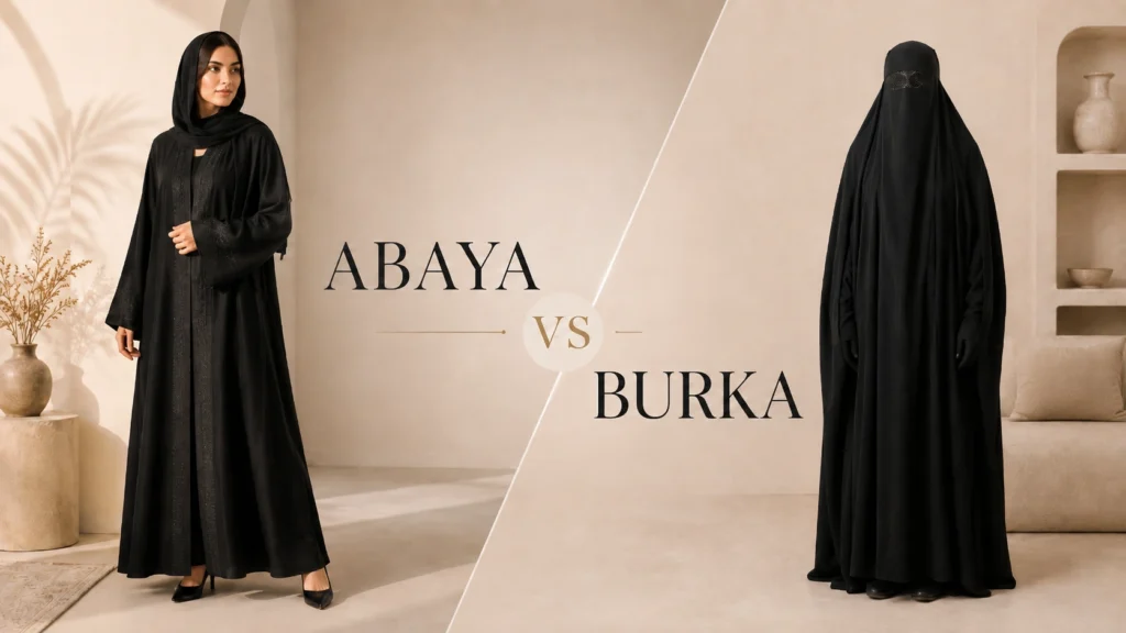 differences abaya and burka